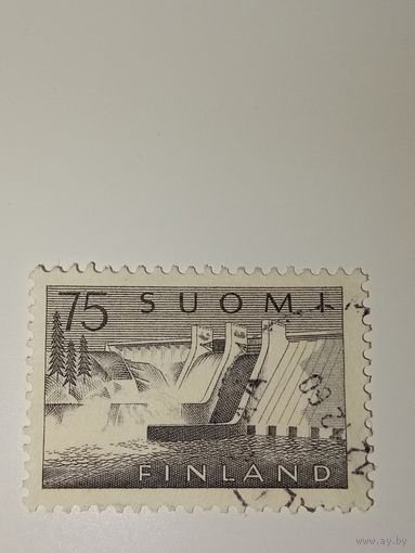 Марка Финляндия 1963 год Плотина