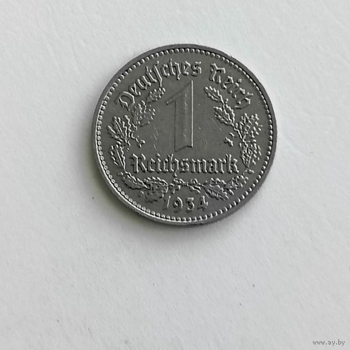 1 рехсмарка(1934г.) М.Д.(D) Никель.