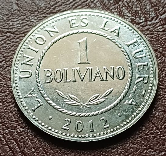 Боливия 1 боливиано, 2012    ( 1-15-1 )