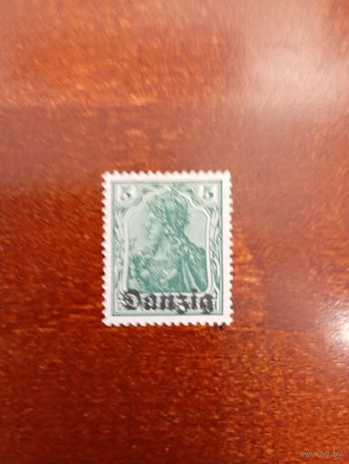 ДАНЦИГ 1920г АЛЛЕГОРИЯ Надпечатка чист