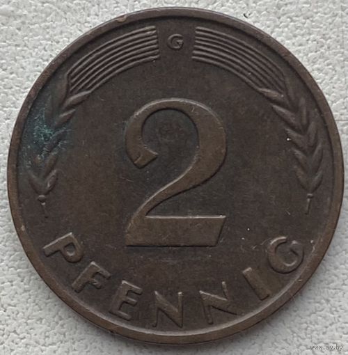 Германия 2 пфеннига 1963 г. G
