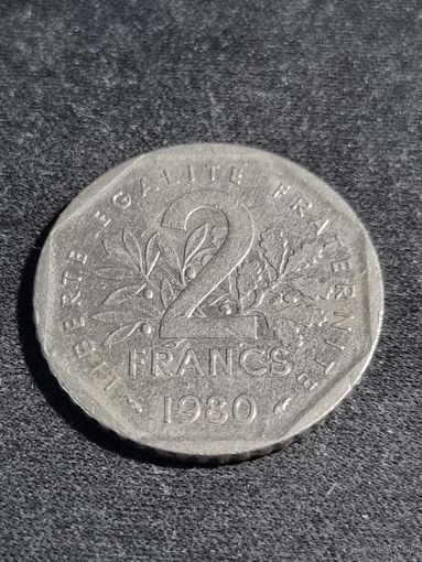 Франция 2 франка 1980