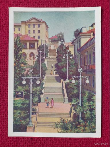 Крым. Севастополь. Таврическая лестница. Афонин 1961 г. Чистая. +