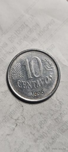 Бразилия 10 сентавос 1996