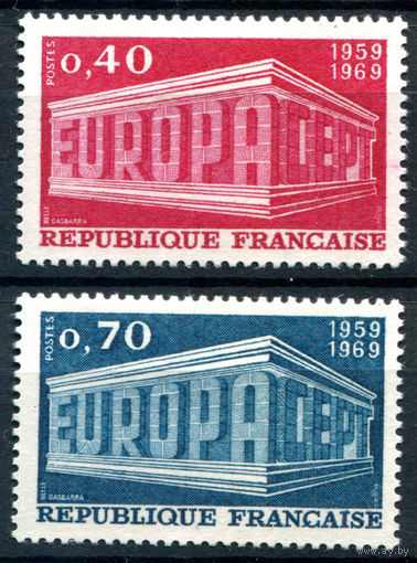 Франция - 1969г. - Europa CEPT - 2 марки - полная серия, MH [Mi 1665-1666]. #2-Fr-49-A-1