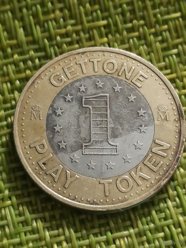 Жетон игровой 1 ( единичка биметалл )