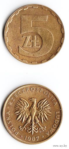 5 злотых Польша 1987 года