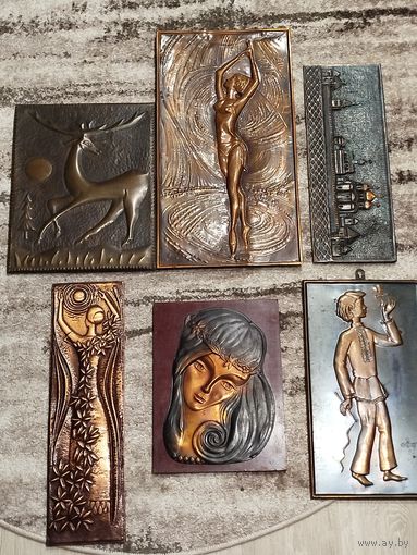 6 красивых чеканов ссср,есть большие,с рубля