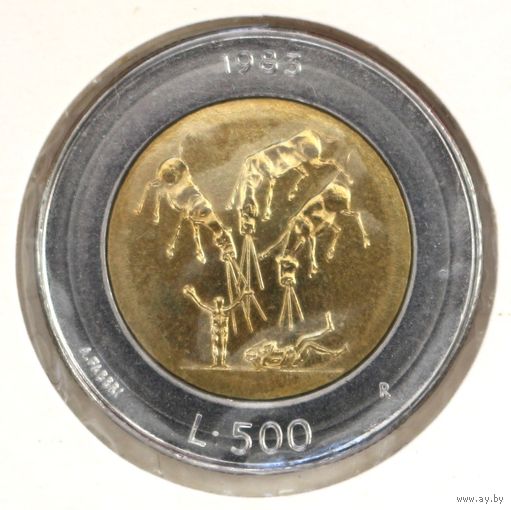 Сан-Марино 500 лир 1983 год "Ядерная угроза"