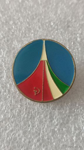 Значек знак Интеркосмос СССР-Венгрия тяжелый