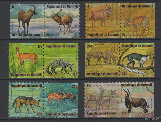 Фауна Бурунди 1975 Животный мир Африки Used