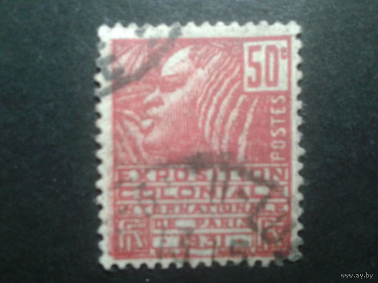Франция 1930 выпуск для колоний, туземка