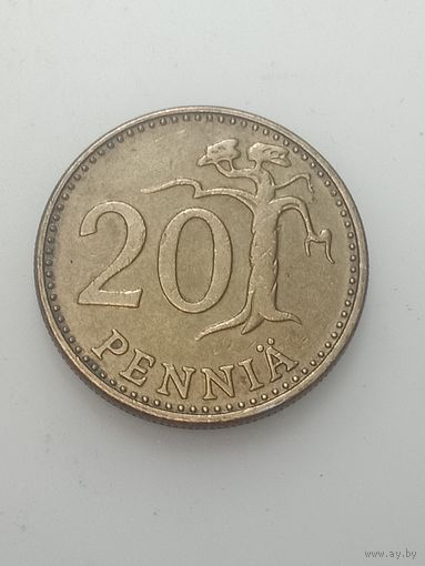 Финляндия 20 пенни 1976 года .