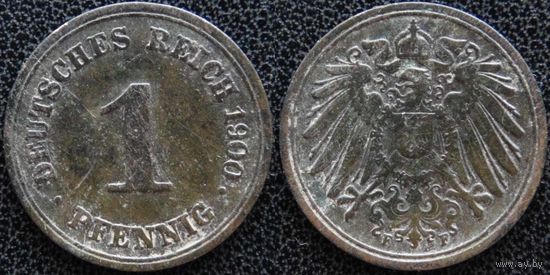 YS: Германия, Рейх, 1 пфенниг 1900F, KM# 10 (2)