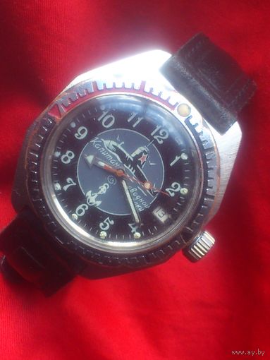 Часы АМФИБИЯ ВОСЬМИГРАНКА 2414 КАПИТАН ПОДВОДНОЙ ЛОДКИ , НЕРЖАВЕЮЩАЯ СТАЛЬ
