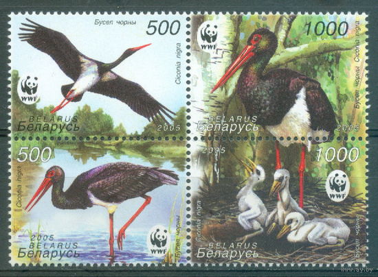 2005. 615-618. Черный аист (WWF)**