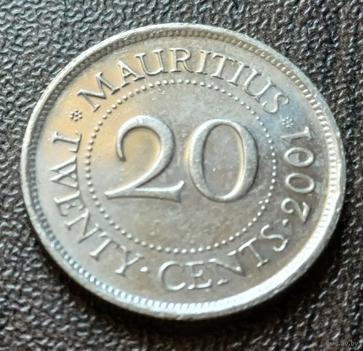 Маврикий 20 центов, 2001    ( 1-3-3 )