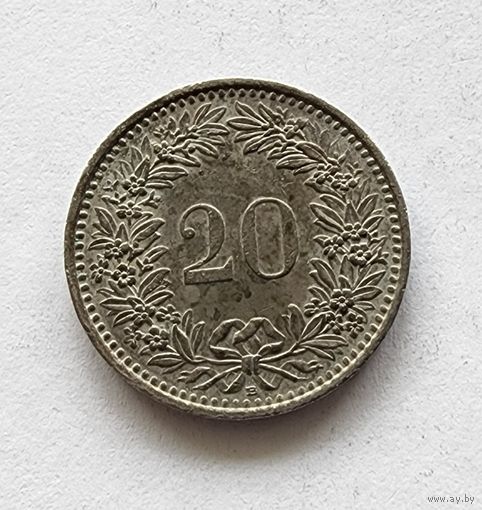 Швейцария 20 раппенов, 1989