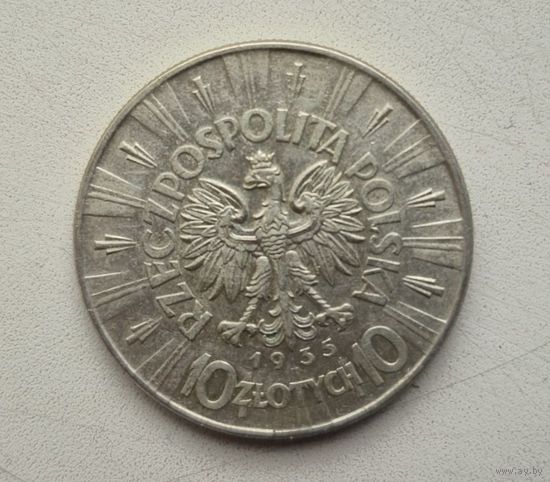 Польша, 10 злотых 1935 Пилсудский. Приятные.