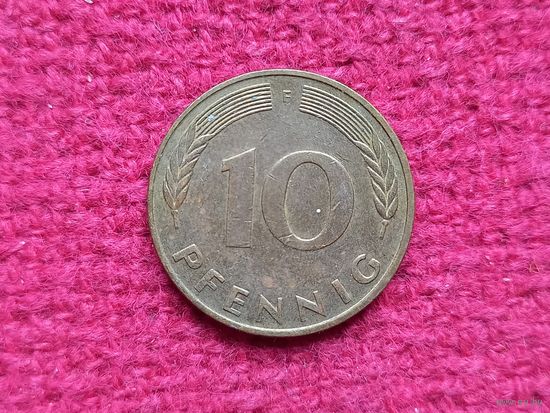 Германия ФРГ 10 пфеннигов 1990 г. F