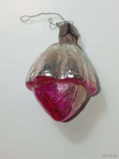 Наконечник на ёлку , винтаж , стекло , Колокольчик , СССР . С рубля