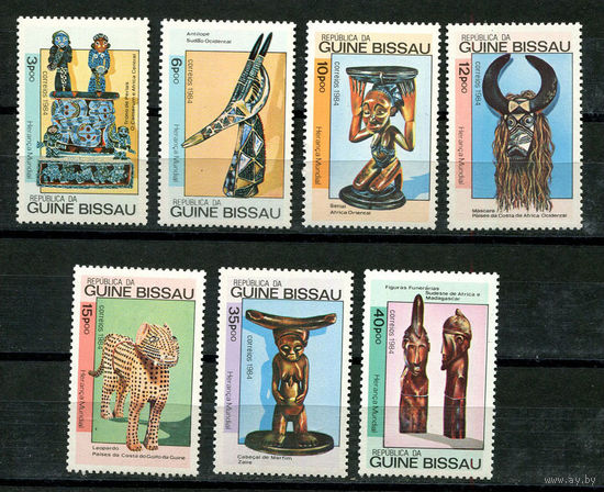 Гвинея-Бисау - 1984 - Африканское искусство - [Mi. 786-792] - полная серия - 7 марок. MNH.  (Лот 48HW)-TG3P31