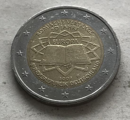 Германия 2 евро 2007 - 50 лет подписания Римского договора (F - Штутгарт)