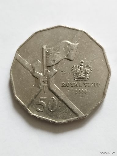 Австралия 50 центов "Королевский визит" 2000