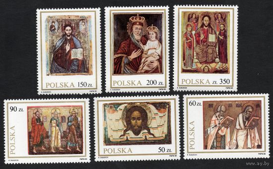 Польша 1989. Иконы 6 марок. Mi 3247-52