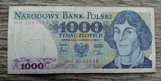 Werty71 Польша 1000 злотых 1982 банкнота Коперник