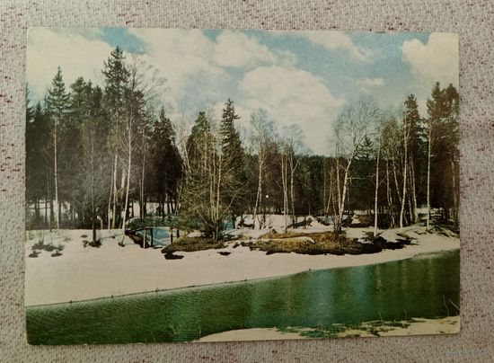 Открытка 1984 фото Давыдова весенний пейзаж чистая