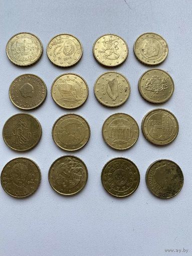 Евроценты по 10 центов, без повторов