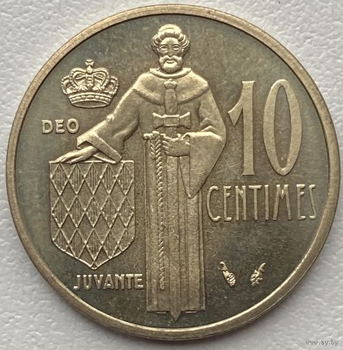 Монако 10 сантимов 1975 г. Из набора