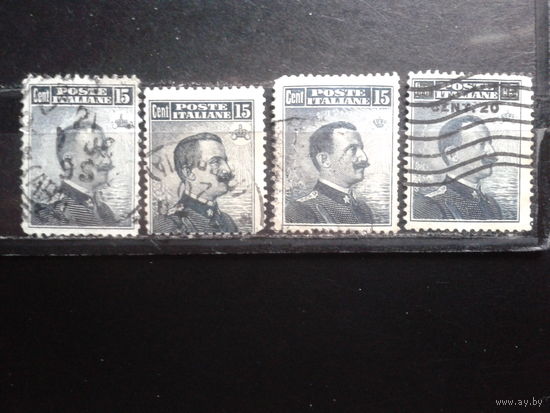 Италия 1906-16 Король Виктор-Эммануил 3 1906г, 1909г, 1911г, 1916г Полный комплект