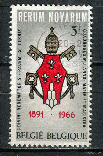 Бельгия - 1966 - Герб 3Fr - [Mi.1419] - 1 марка. Гашеная.  (Лот 13Ge)-T2P4