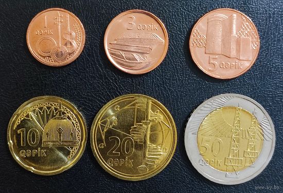 Азербайджан 1, 3, 5, 10, 20, 50 гяпиков 2021-2023гг. UNC