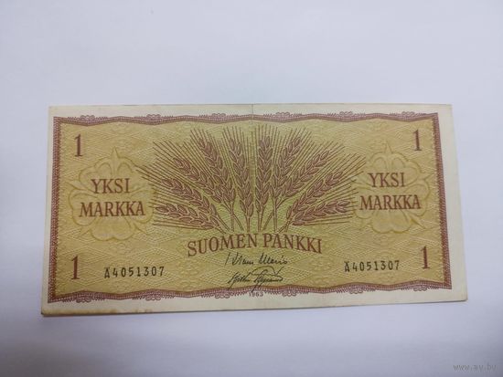 1 марка 1963г, Финляндия