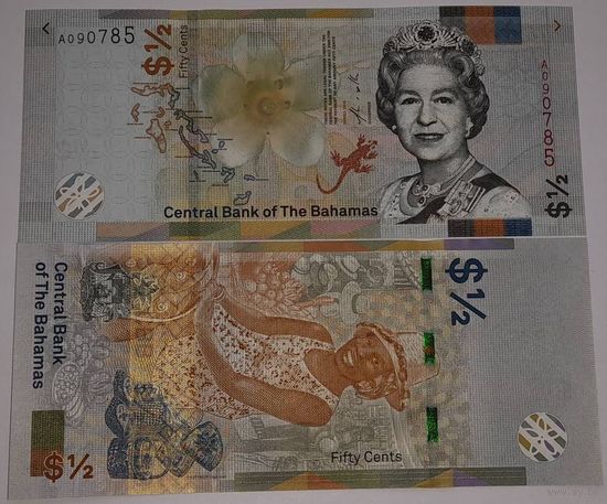 Багамские острова 1/2 доллара 2019 UNC.
