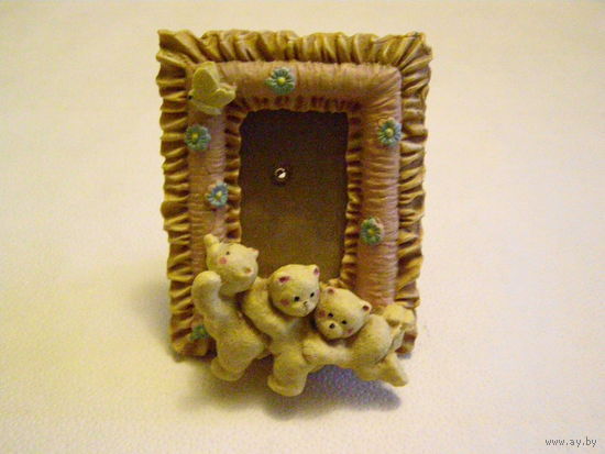 Рамка для фото "Медвежата" (настольная, hand made)
