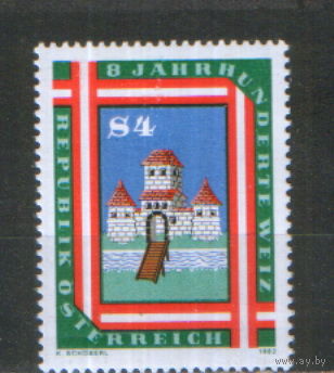 Полная серия из 1 марки 1982г. Австрия "800 лет городу Вайц" MNH