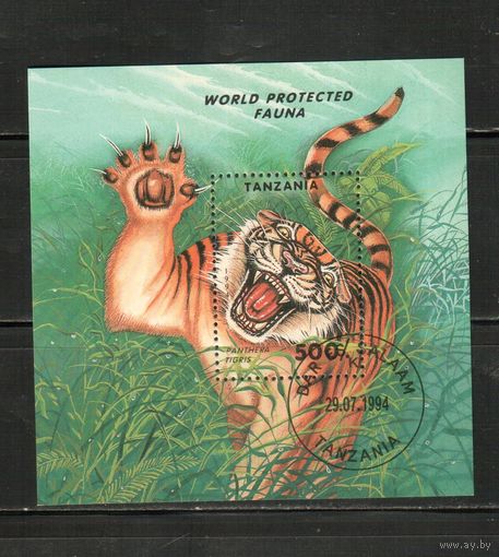Танзания-1994(Мих.Бл.251)  гаш. , Фауна, Тигр