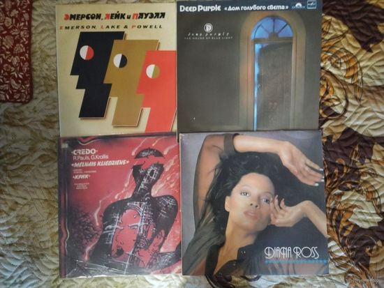 Виниловые пластинки Дип Перпл, Даяна Р., Эмерсон и др.
