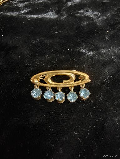 Винтажная брошь СССР "Капли росы"