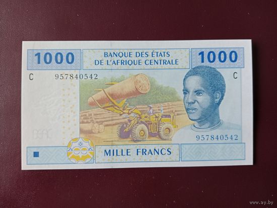 ЧАД 1000 франков 2002 UNC (Франк BEAK)