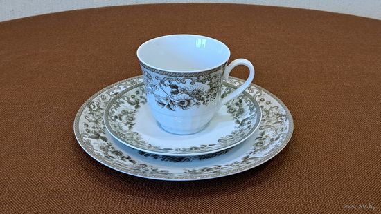 Трио фарфор Winterling Kirchenlomitz Bavaria Германия 2 трио ХХ век, 170 ml.