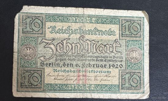 Германия 10 марок 1920