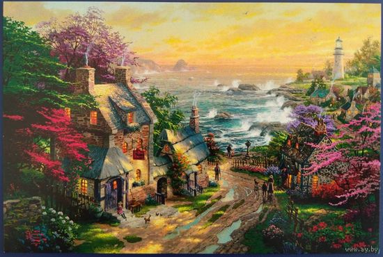 Деревенский маяк. Томас Кинкейд(Thomas Kinkade). Россия.