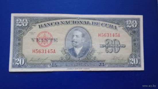 Куба 20 песо 1958