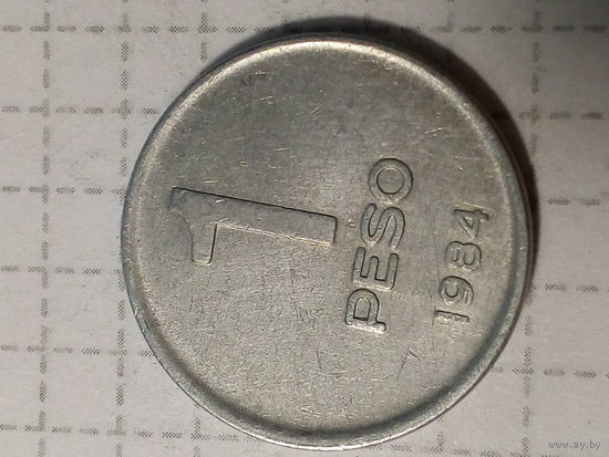 1 песо Аргентина 1984 год.