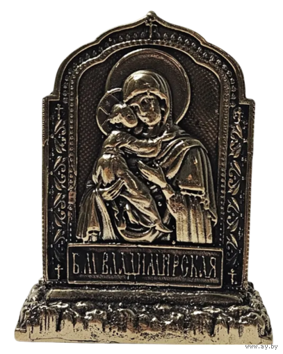 Икона Владимирской Божией Матери Бронза
